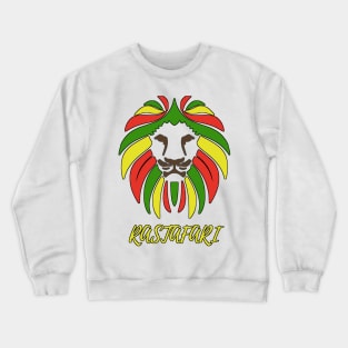 Reggae Rastafari lion with small text Crewneck Sweatshirt